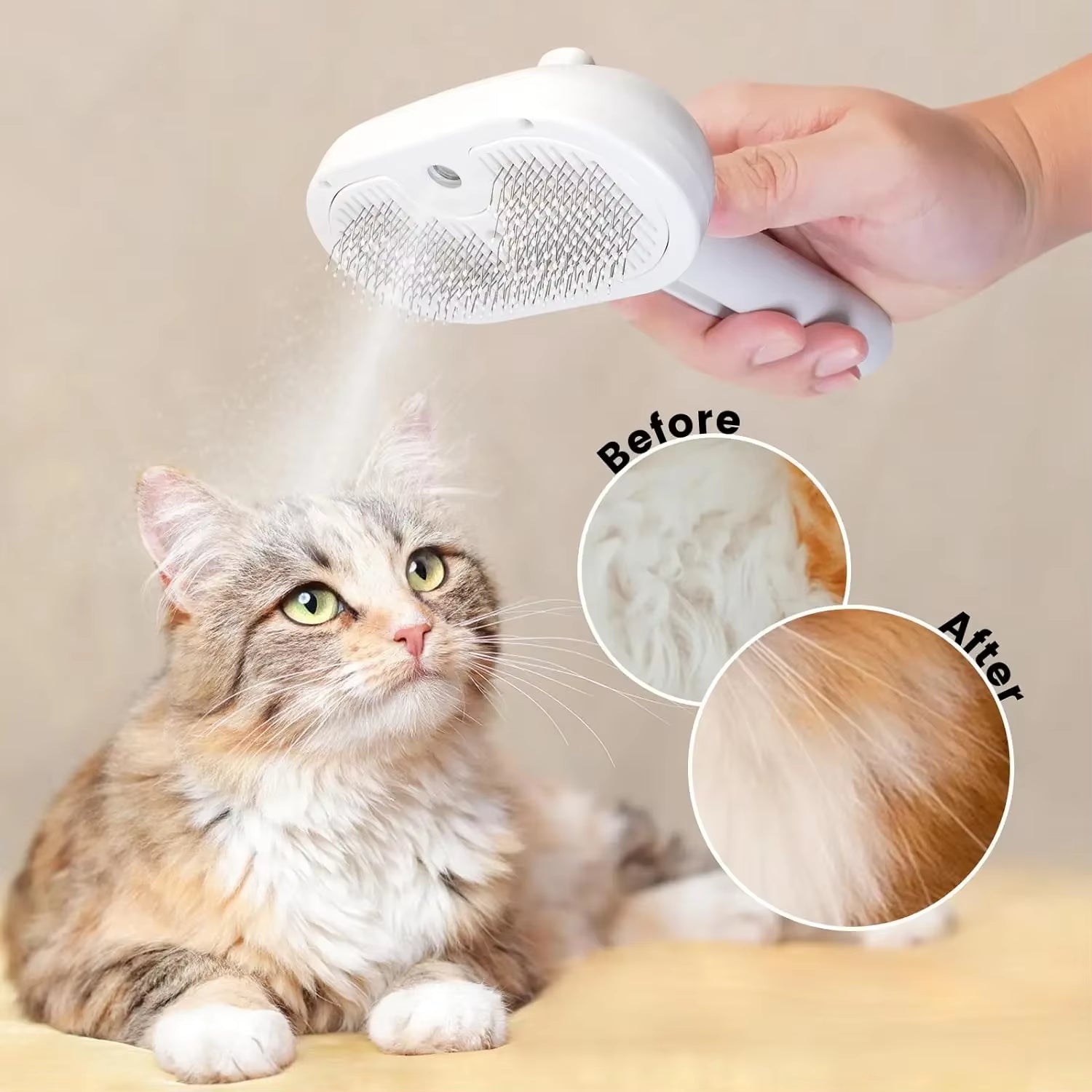 Revolutionary 3-in-1 Cat Steam Brush: Electric Spray Grooming Comb for Effortless Pet Care and Relaxation
