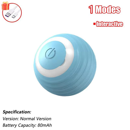 Engaging Automatic Rolling Cat Ball Toy with Faux Tail - Rechargeable Interactive Pet Training Tool