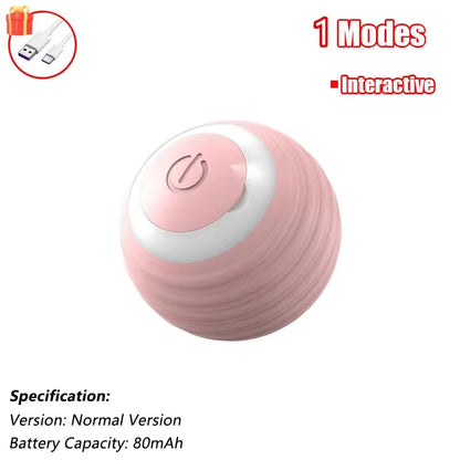 Engaging Automatic Rolling Cat Ball Toy with Faux Tail - Rechargeable Interactive Pet Training Tool