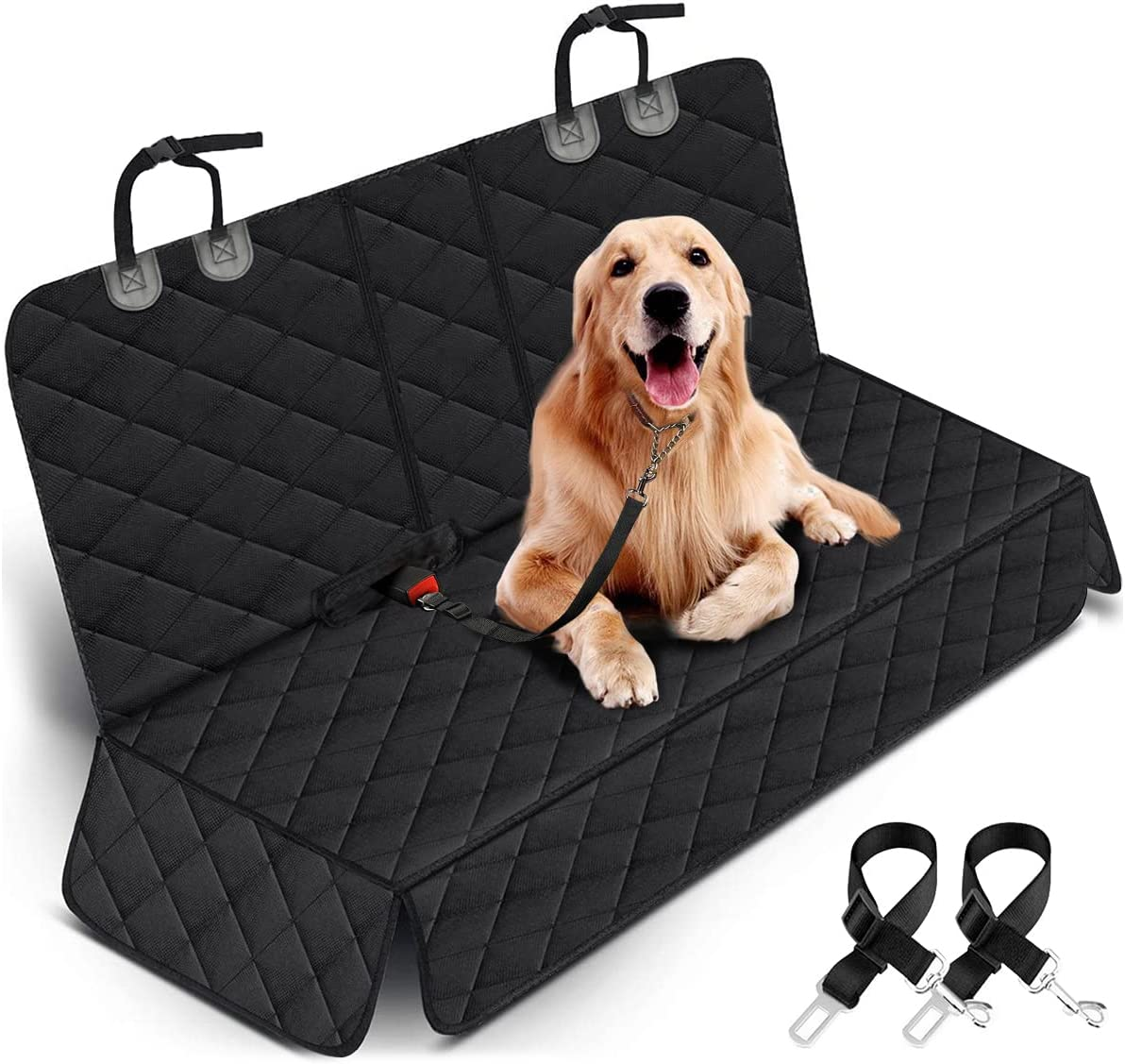 Ultimate Waterproof Dog Car Seat Cover - Universal Fit for All Vehicles with Adjustable Straps & Non-Slip Backing