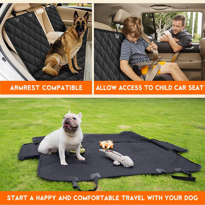Ultimate Waterproof Dog Car Seat Cover - Universal Fit for All Vehicles with Adjustable Straps & Non-Slip Backing