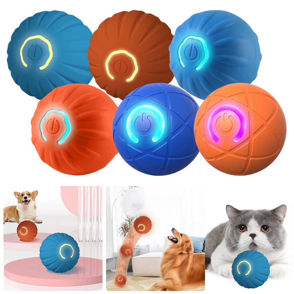 Interactive USB Rechargeable Automatic Rolling Cat Ball - The Ultimate Playtime Companion for Kittens and Dogs