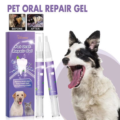 Revolutionary Pet Teeth Cleaning Pen - Natural Oral Repair Gel for Dogs and Cats - Effortless Dental Care Tool for Pet Owners