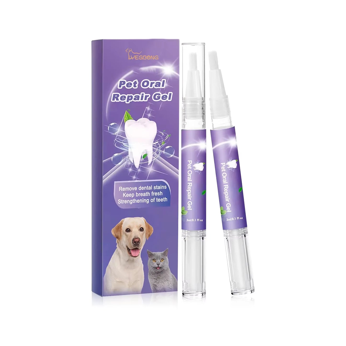 Revolutionary Pet Teeth Cleaning Pen - Natural Oral Repair Gel for Dogs and Cats - Effortless Dental Care Tool for Pet Owners
