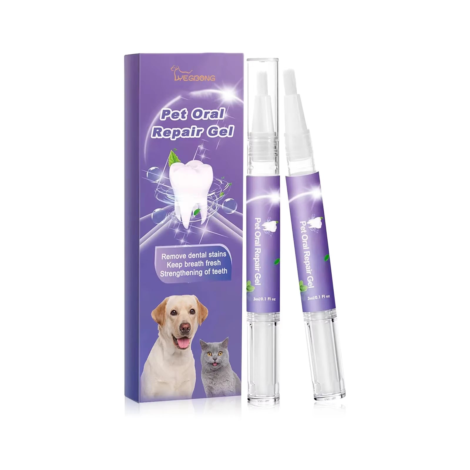 Revolutionary Pet Teeth Cleaning Pen - Natural Oral Repair Gel for Dogs and Cats - Effortless Dental Care Tool for Pet Owners